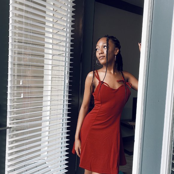 Red Cocktail Dress - Picture 1 of 6